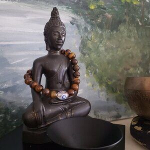 New Unisex Tiger Eye Bead Prote tion Yoga  Mefitation Bra elet